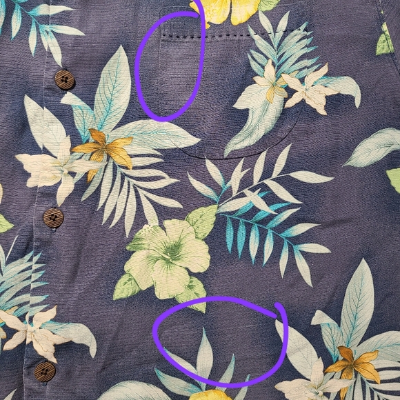 Tommy Bahama Mens XL Silk Hawaiian Shirt Button Short Sleeve Original Fit Floral - Picture 3 of 6